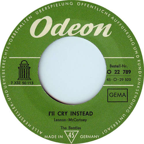 Cover The Beatles - I'll Cry Instead (7, Single) Schallplatten Ankauf