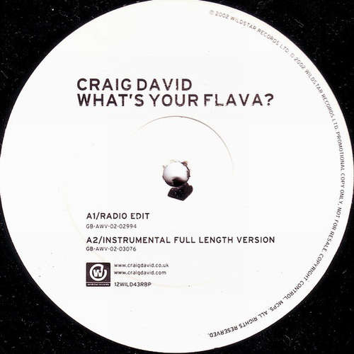 Cover Craig David - What's Your Flava? (12, Promo) Schallplatten Ankauf