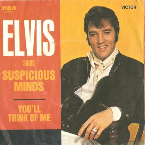 Cover Elvis Presley - Suspicious Minds / You'll Think Of Me (7, Single) Schallplatten Ankauf