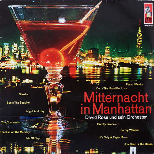 Cover David Rose Und Sein Orchester* - Mitternacht In Manhattan (LP, Mono) Schallplatten Ankauf