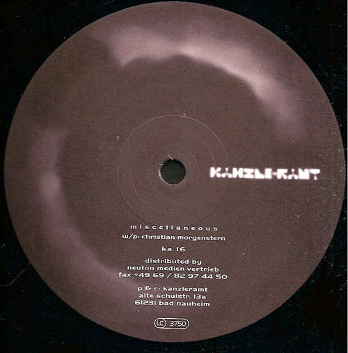 Cover Christian Morgenstern - Miscellaneous (2xLP) Schallplatten Ankauf
