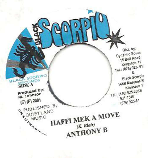 Cover Anthony B - Haffi Mek A Move (7, Single) Schallplatten Ankauf