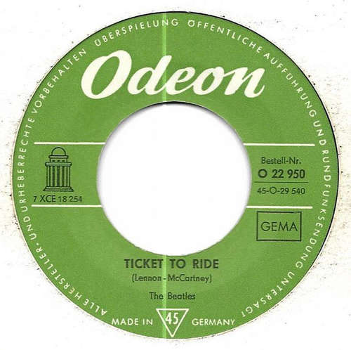 Cover The Beatles - Ticket To Ride (7, Single) Schallplatten Ankauf