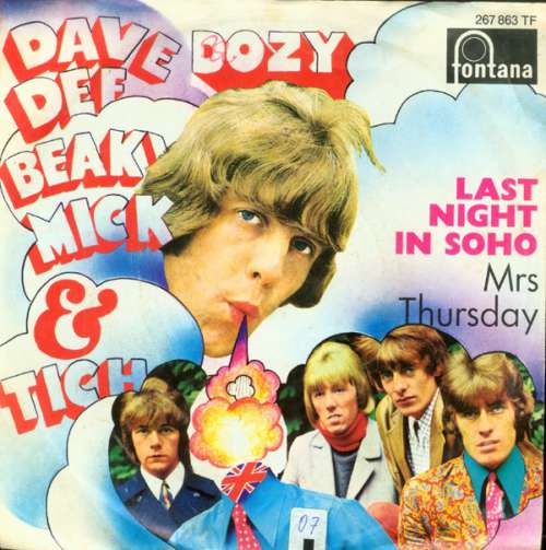 Cover Dave Dee, Dozy, Beaky, Mick & Tich - Last Night In Soho (7, Single, Mono) Schallplatten Ankauf