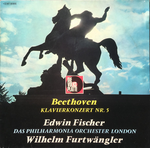 Cover Edwin Fischer, Das Philharmonia Orchester London*, Wilhelm Furtwängler, Beethoven* - Klavierkonzert Nr. 5 (LP) Schallplatten Ankauf