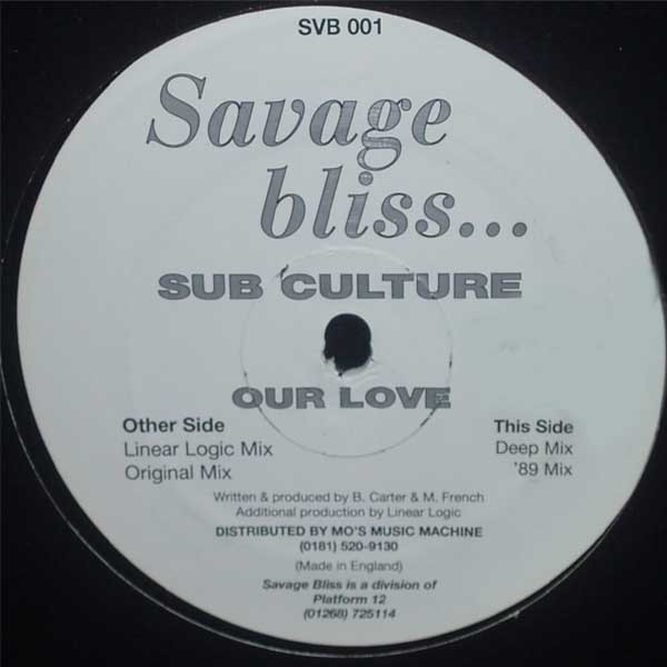 Cover Sub Culture (5) - Our Love (12) Schallplatten Ankauf