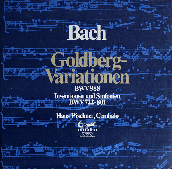 Cover Bach*, Hans Pischner - Goldberg-Variationen - Inventionen Und Sinfonien (2xLP, Club, S/Edition) Schallplatten Ankauf