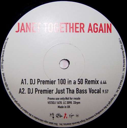 Cover Janet* - Together Again (12, Promo) Schallplatten Ankauf