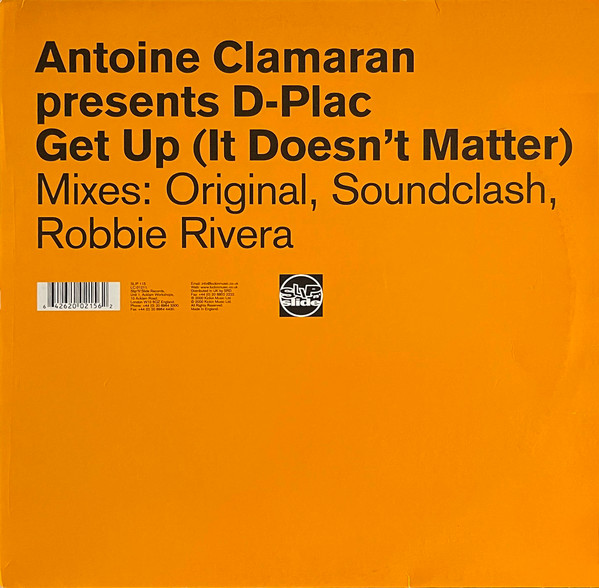 Cover Antoine Clamaran Presents D-Plac - Get Up (It Doesn't Matter) (12) Schallplatten Ankauf
