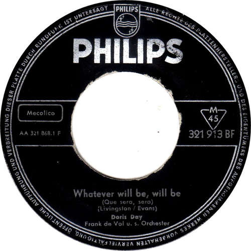 Cover Doris Day - Whatever Will Be, Will Be (Que Sera, Sera) (7, Single, Mono) Schallplatten Ankauf