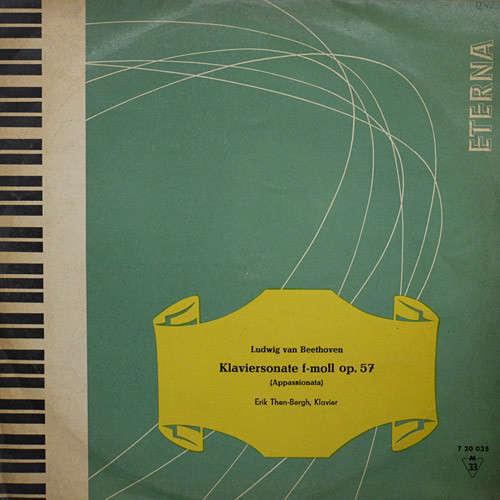 Cover Ludwig van Beethoven - Erik Then-Bergh - Klaviersonate F-Moll Op. 57 (Appassionata) (10, Mono) Schallplatten Ankauf