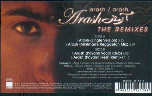 Cover Arash - Arash (The Remixes) (12) Schallplatten Ankauf