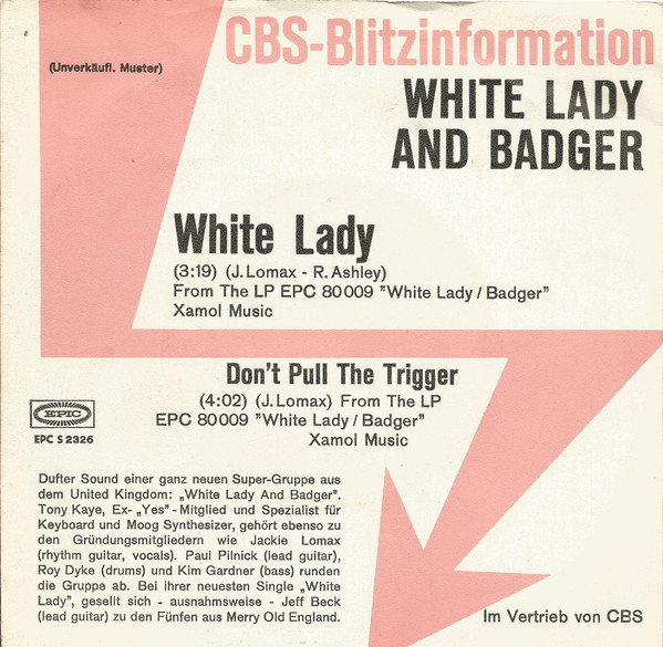 Bild White Lady And Badger* - White Lady (7, Single, Promo) Schallplatten Ankauf