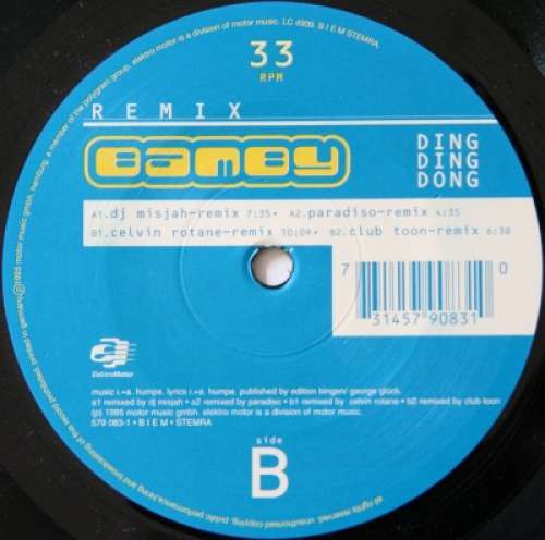 Cover Bamby - Ding Ding Dong (Remix) (12) Schallplatten Ankauf