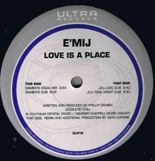 Cover E'MIJ - Love Is A Place (12) Schallplatten Ankauf