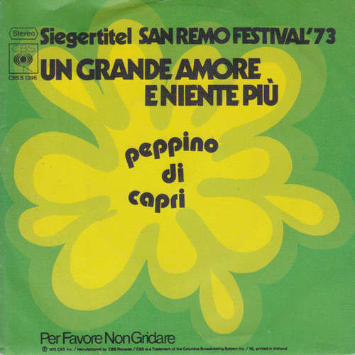 Cover Peppino Di Capri - Un Grande Amore E Niente Più (7, Single) Schallplatten Ankauf