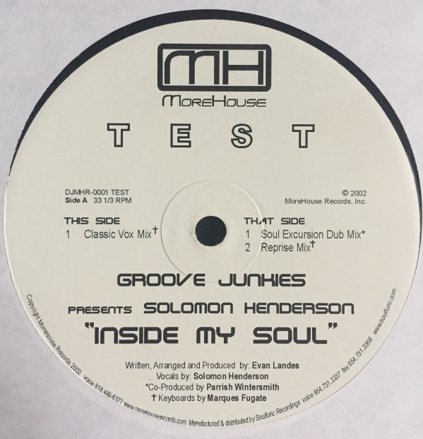 Cover Groove Junkies Presents Solomon Henderson - Inside My Soul (12, TP) Schallplatten Ankauf