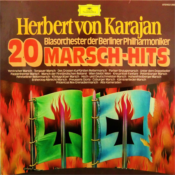 Cover Herbert von Karajan, Blasorchester der Berliner Philharmoniker - 20 Marsch-Hits (LP) Schallplatten Ankauf
