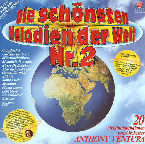 Cover Orchester Anthony Ventura - Die Schönsten Melodien Der Welt Nr. 2 (LP, Comp, P/Mixed) Schallplatten Ankauf