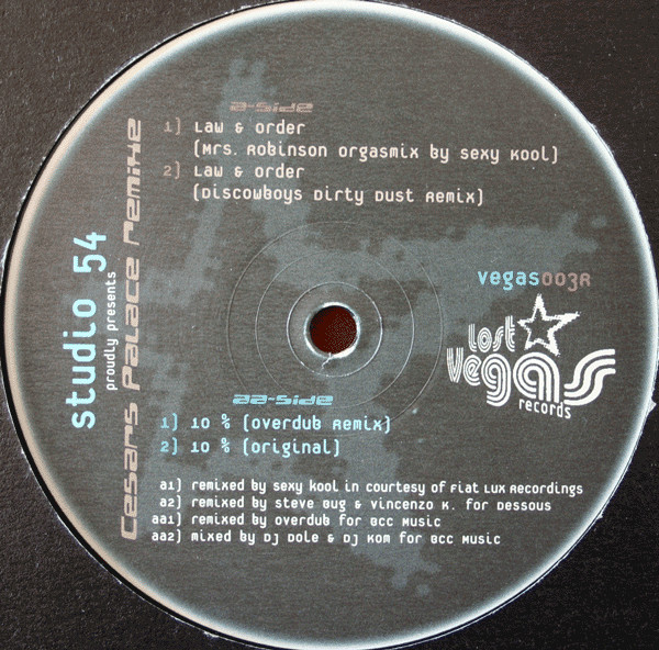 Cover Studio 54 - Life At Cesars Palace Remixes (12) Schallplatten Ankauf
