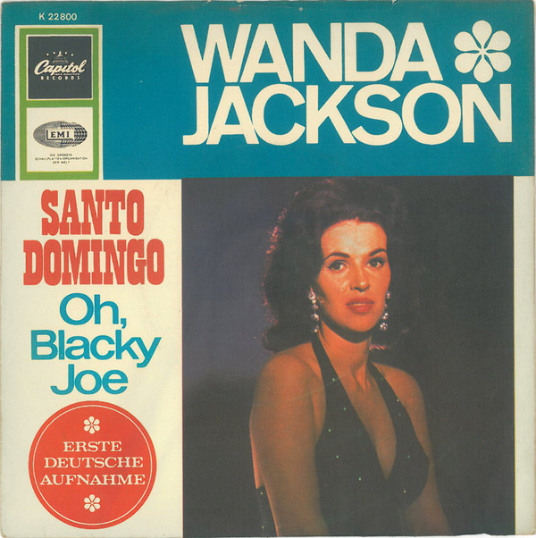Cover Wanda Jackson - Santo Domingo / Oh, Blacky Joe (7, Single) Schallplatten Ankauf