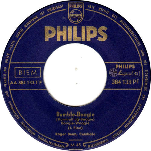 Cover Roger Bean - Bumble-Boogie / Champion-Boogie (7, Single) Schallplatten Ankauf