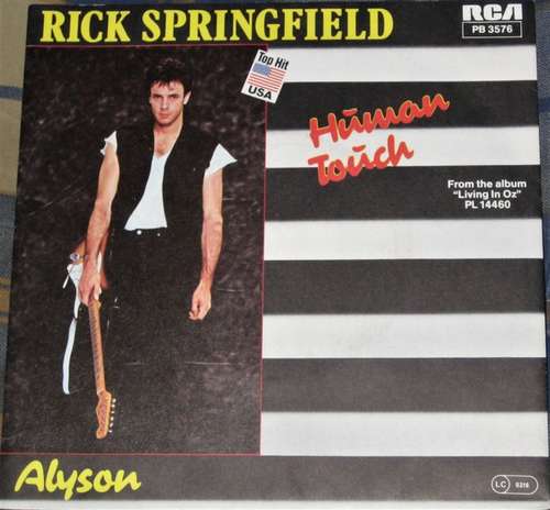Cover Rick Springfield - Human Touch / Alyson (7, Single, Blu) Schallplatten Ankauf
