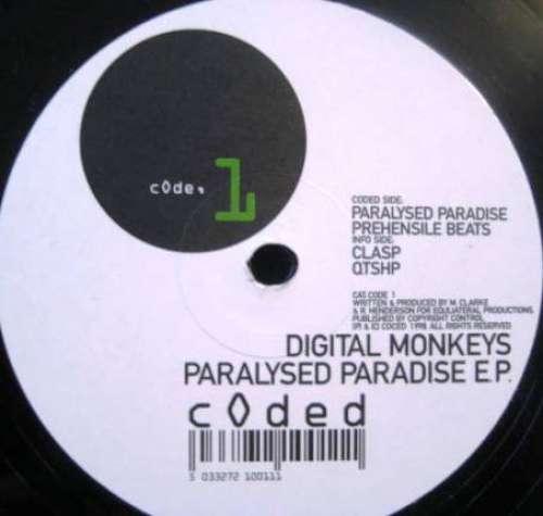 Cover Digital Monkeys - Paralysed Paradise E.P. (12, EP) Schallplatten Ankauf