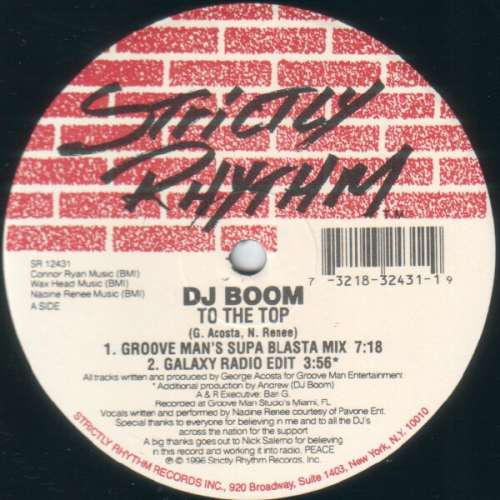 Cover DJ Boom - To The Top (12) Schallplatten Ankauf