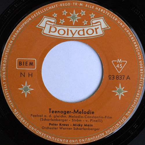 Bild Peter Kraus - Micky Main - Teenager-Melodie (7, Single, Mono) Schallplatten Ankauf