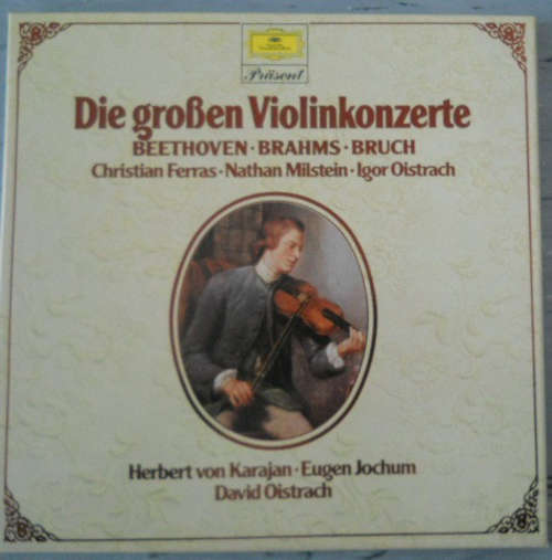 Cover Ludwig van Beethoven, Johannes Brahms, Max Bruch - Die Großen Violinkonzerte (2xLP, Comp + Box) Schallplatten Ankauf
