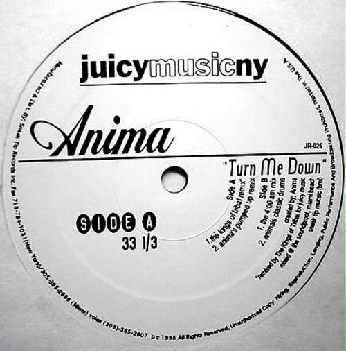 Cover Anima (2) - Turn Me Down (12) Schallplatten Ankauf