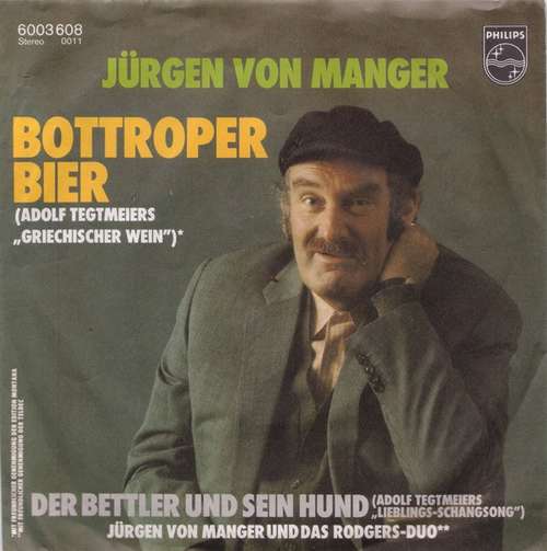 Cover Jürgen von Manger - Bottroper Bier (7, Single) Schallplatten Ankauf