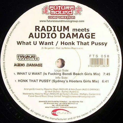 Cover Radium (2) Meets Audio Damage - What U Want / Honk That Pussy (12) Schallplatten Ankauf