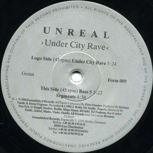 Cover Unreal - Under City Rave (12) Schallplatten Ankauf