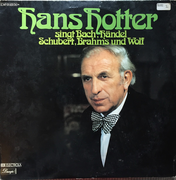Cover Hans Hotter - Singt Bach, Händel, Schubert, Brahms Und Wolf (2xLP, Comp, Mono) Schallplatten Ankauf