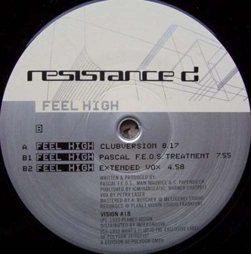 Cover Resistance D - Feel High (12) Schallplatten Ankauf