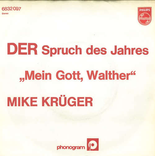 Cover Mike Krüger - Mein Gott, Walther (7, Single, S/Edition) Schallplatten Ankauf