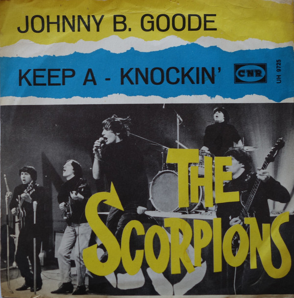 Cover The Scorpions - Johnny B. Goode / Keep A-Knockin' (7, Single, Yel) Schallplatten Ankauf