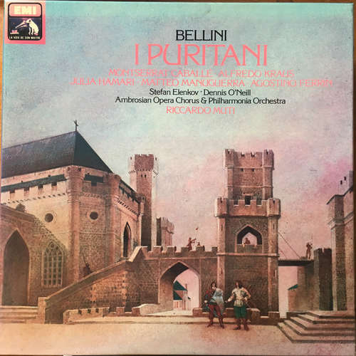 Cover Riccardo Muti, Montserrat Caballé, Alfredo Kraus, Julia Hamari - Vincenzo Bellini - I Puritani (3xLP) Schallplatten Ankauf
