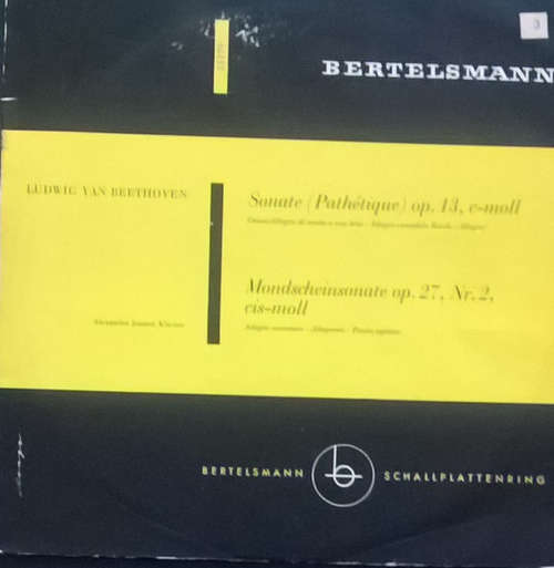 Cover Beethoven*, Alexander Jenner - Beethoven Sonate Pathetique, Mondscheinsonate & Appassionata (10, Mono) Schallplatten Ankauf