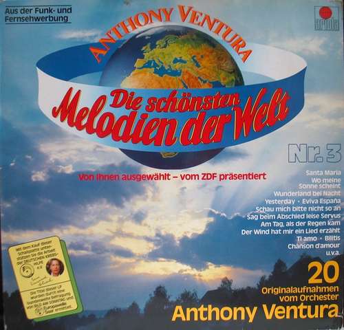 Cover Orchester Anthony Ventura - Die Schönsten Melodien Der Welt Nr. 3 (LP, Comp) Schallplatten Ankauf