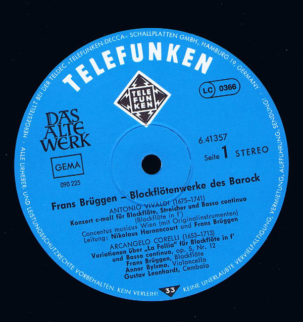 Cover Frans Brüggen - Blockflötenwerke Des Barock (LP, Comp) Schallplatten Ankauf