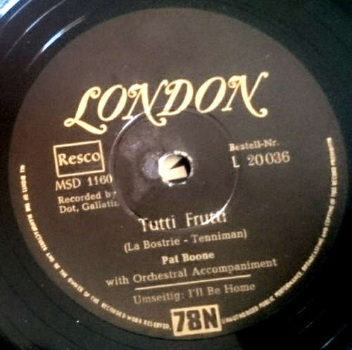 Bild Pat Boone - Tutti-Frutti / I'll Be Home (Shellac, 10) Schallplatten Ankauf