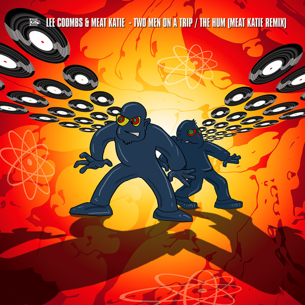 Cover Lee Coombs & Meat Katie - Two Men On A Trip / The Hum (Meat Katie Remix) (12) Schallplatten Ankauf