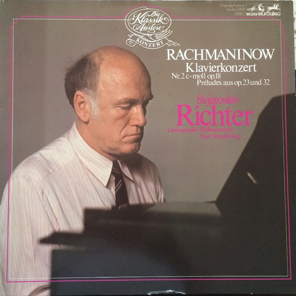 Cover Sergeij Rachmaninow* / Svjatoslav Richter* - Klavierkonzert Nr. 2 C-Moll Op.18 Préludes Aus Op. 23 Und 32 (LP, Comp) Schallplatten Ankauf