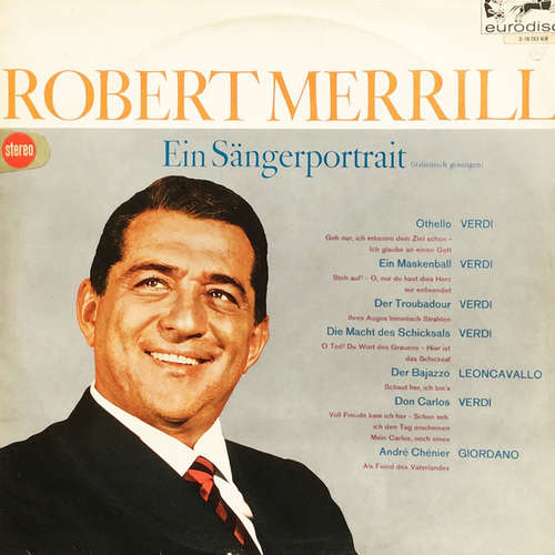 Cover Robert Merrill, New Symphony Orchestra Of London*, Edward Downes - Robert Merrill -  Ein Sängerportrait (Italienisch Gesungen) (LP) Schallplatten Ankauf