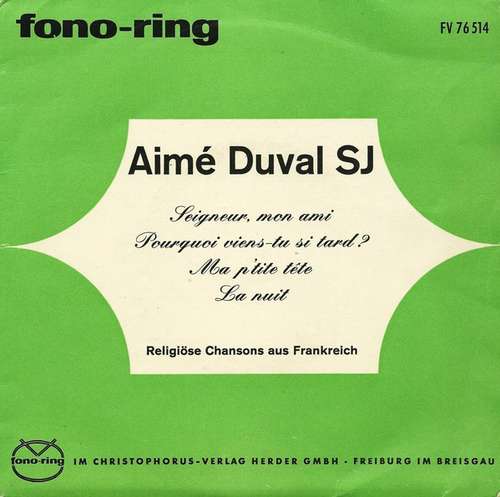 Cover Aimé Duval SJ* - Religiöse Chansons Aus Frankreich (7, EP, Mono) Schallplatten Ankauf