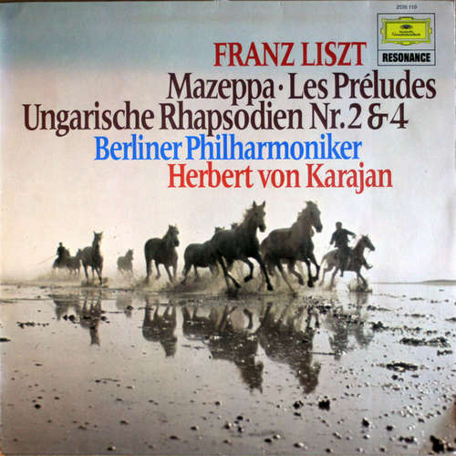 Cover Franz Liszt - Berliner Philharmoniker, Herbert von Karajan - Mazeppa - Les Preludes - Ungarische Rhapsodien Nr.2 & 4 (LP, Ast) Schallplatten Ankauf