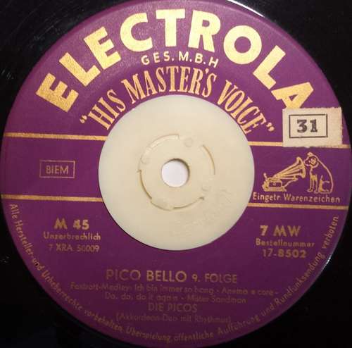 Bild Die Picos* - Pico Bello 9. Folge / Pico Bello 10. Folge (7, Single, Mono) Schallplatten Ankauf